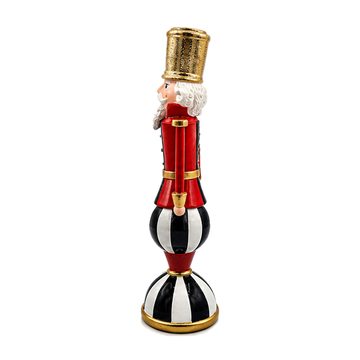 Castiçal Quebra-Nozes em Resina Vermelho e Preto