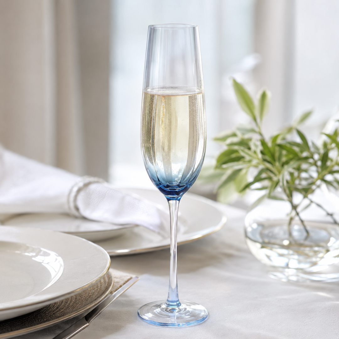 Conjunto de Taças Transparente e Azul – 250 ml