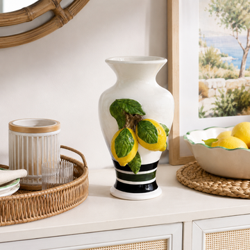 Vaso Decorativo Cerâmico Limão