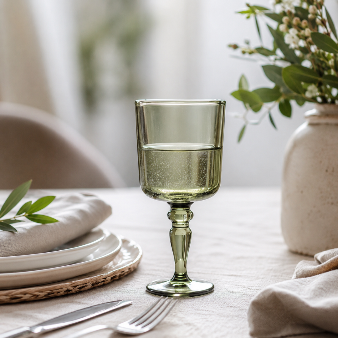 Conjunto de 6 Taças Goblet Verde