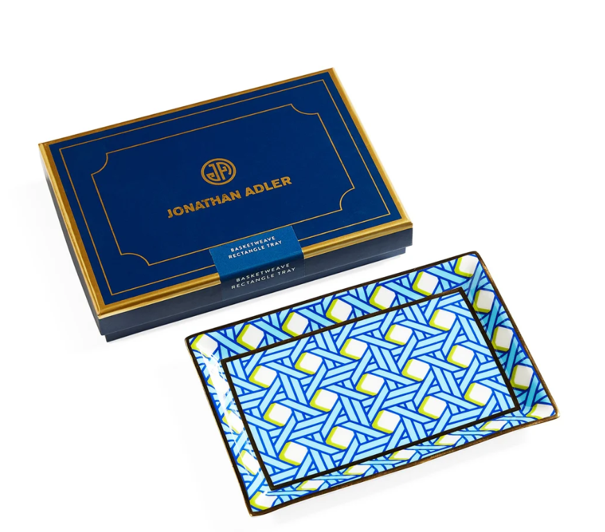 Prato Retangular Basketweave – Jonathan Adler