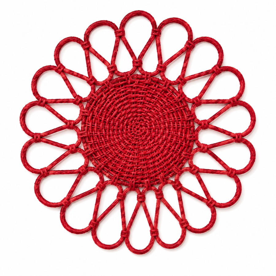 Jogo Americano Yoga Vermelho 40 cm