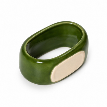 Porta Guardanapo Argola Verde Bambu