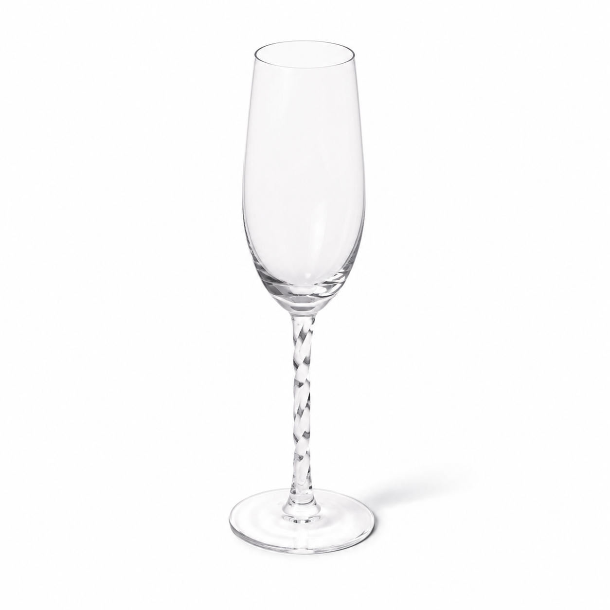 Conjunto de Taças em Vidro com Haste Trançada Transparente – 220 ml