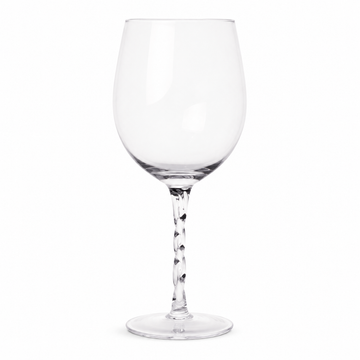 Conjunto de Taças em Vidro com Haste Trançada Transparente – 580 ml