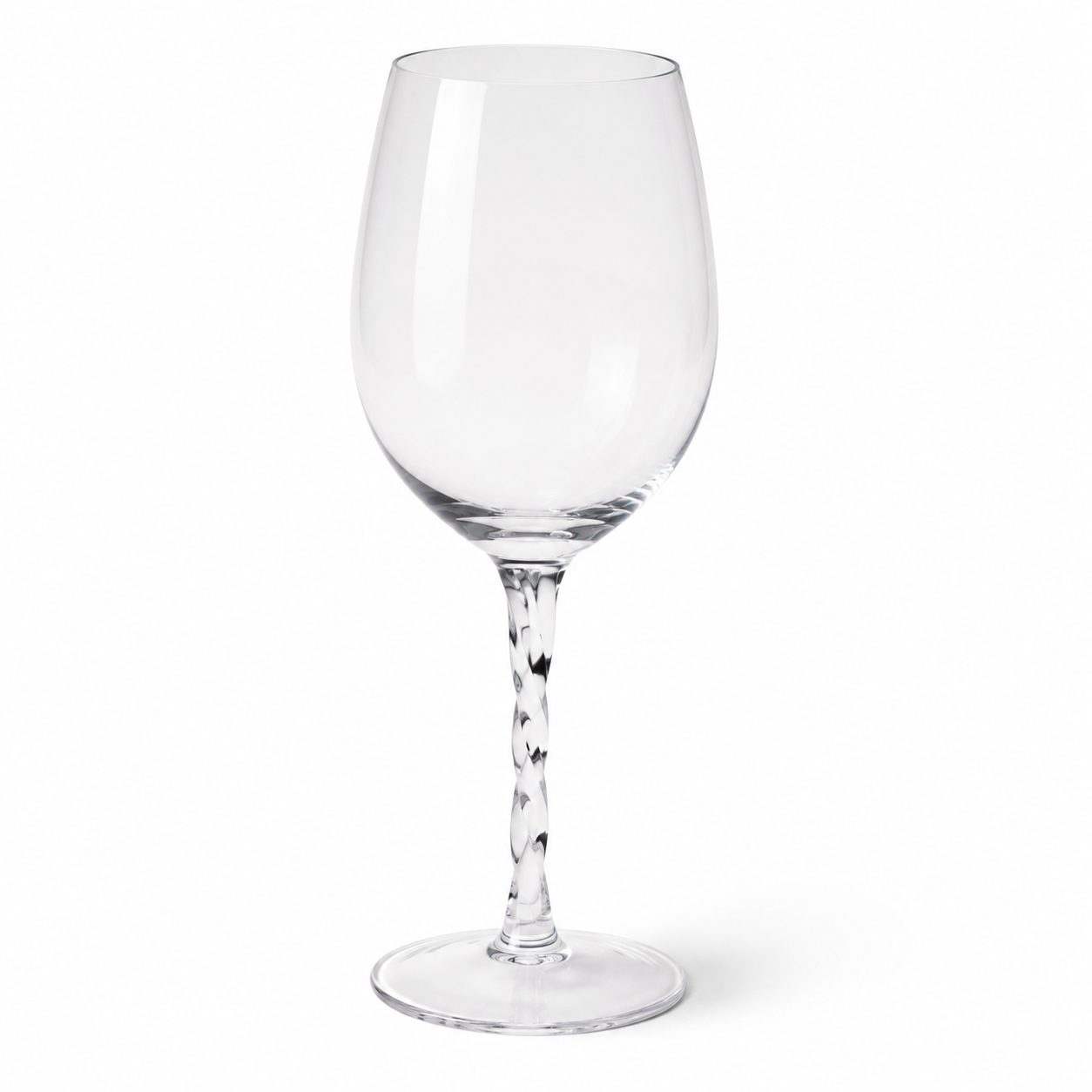 Conjunto de Taças em Vidro com Haste Trançada Transparente – 580 ml