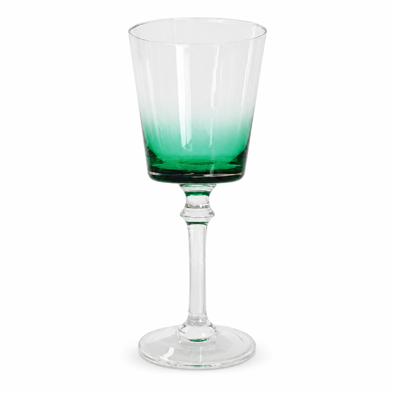 Conjunto de Taças em Vidro Transparente e Verde – 335 ml