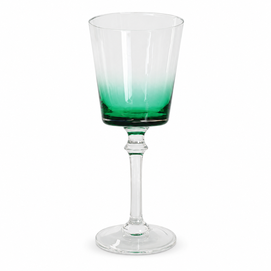 Conjunto de Taças em Vidro Transparente e Verde – 335 ml