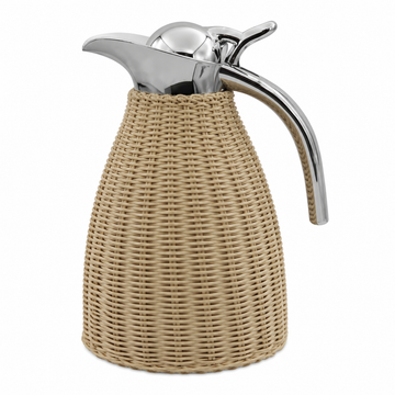 Garrafa Térmica de Inox com Rattan Natural – 1 L