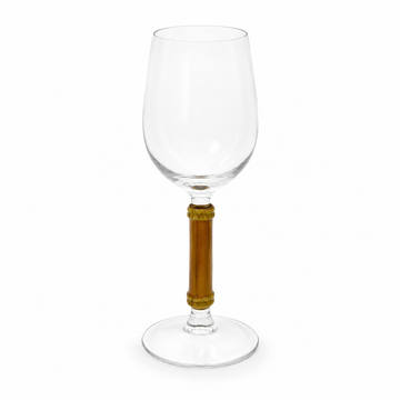 Taça para Água ou Vinho com Detalhe em Bambu