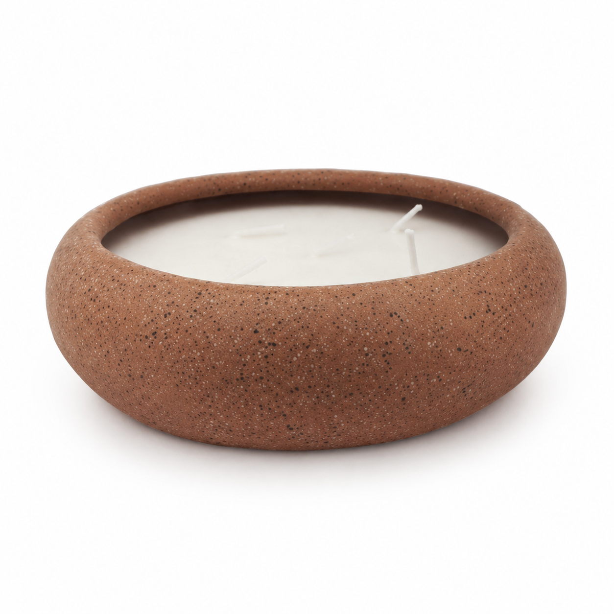 Vela Aromatizada Vanilla em Cerâmica Marrom – Grande