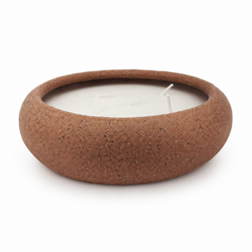 Vela Aromatizada Vanilla em Cerâmica Marrom – Grande