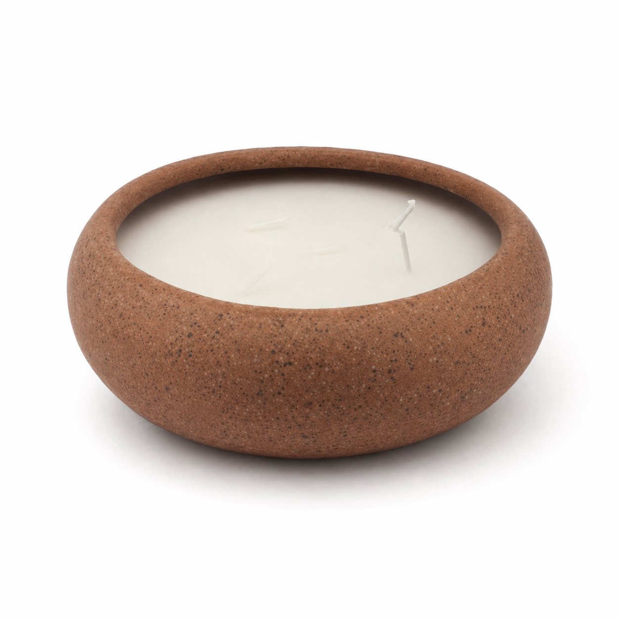 Vela Aromatizada Vanilla em Cerâmica Marrom – Grande