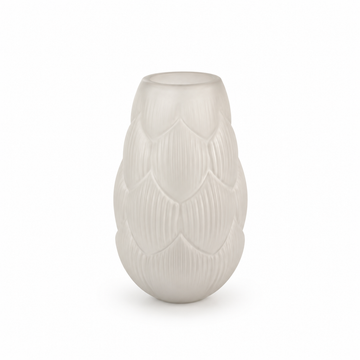 Vaso de Vidro Branco Fosco – Pequeno