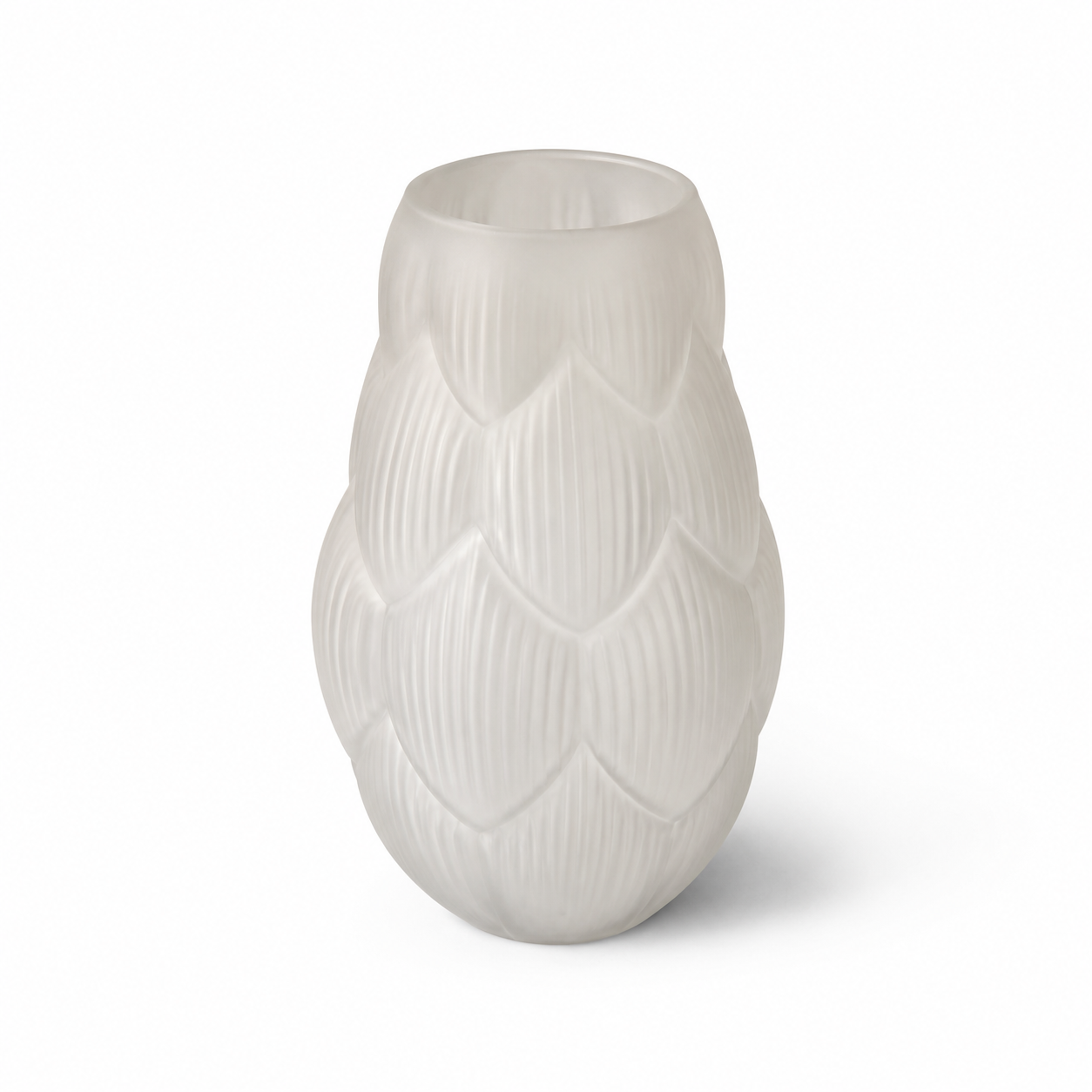 Vaso de Vidro Branco Fosco – Pequeno