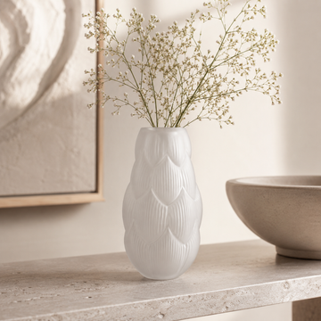 Vaso de Vidro Branco Fosco – Pequeno