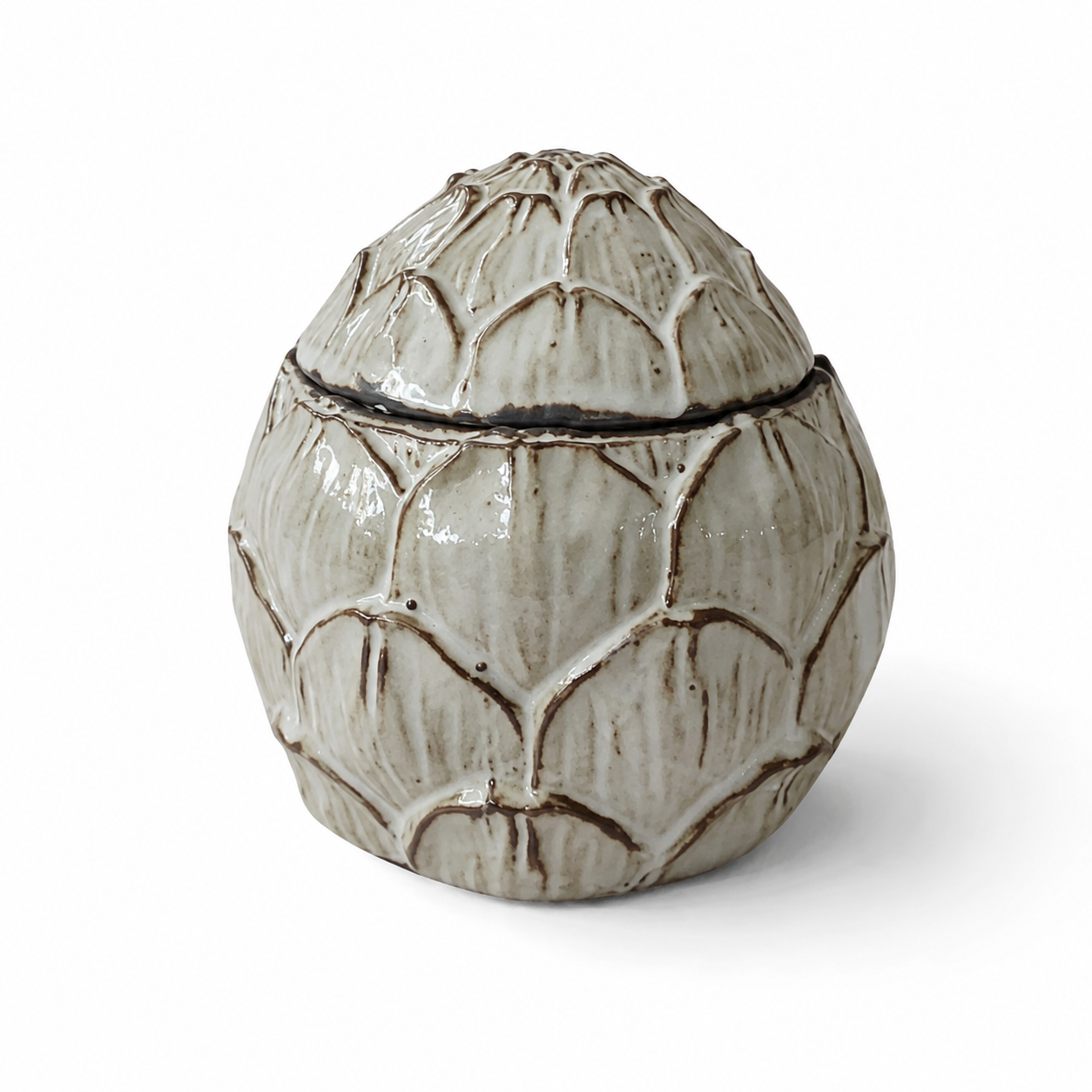 Pote Decorativo em Cerâmica Branca