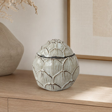 Pote Decorativo em Cerâmica Branca
