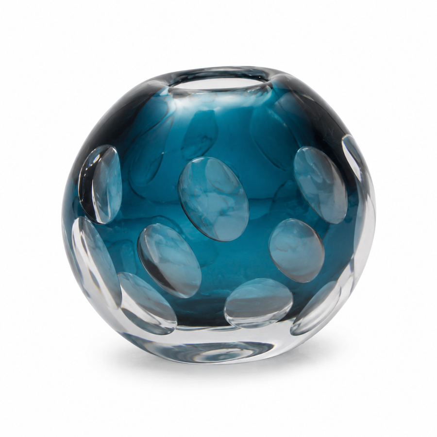 Vaso de Vidro Azul