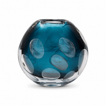 Vaso de Vidro Azul