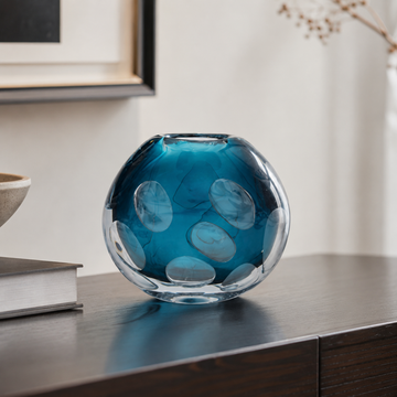 Vaso de Vidro Azul