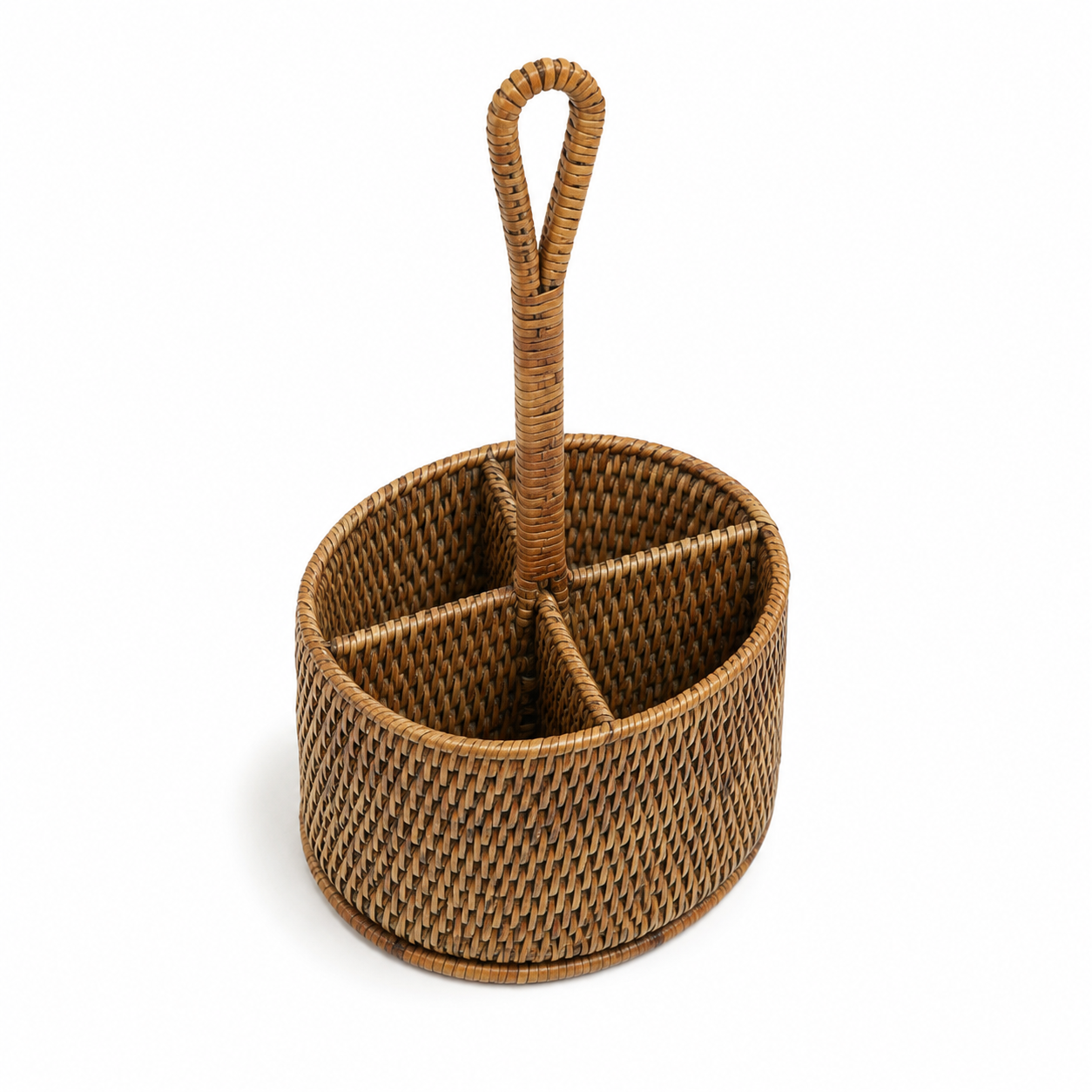 Porta-Talher Redondo Rattan
