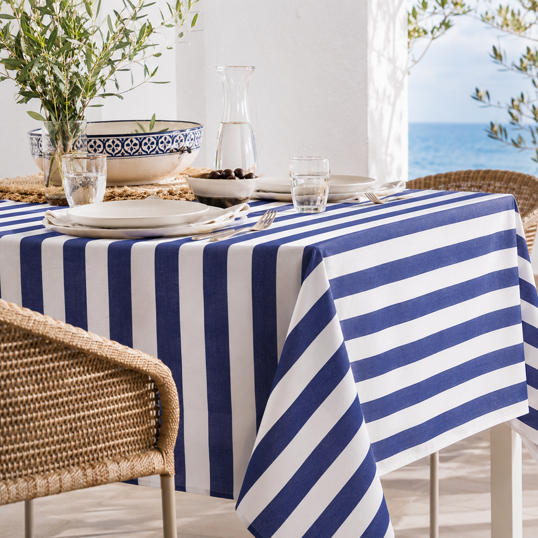 Toalha de Mesa Kerala Blue