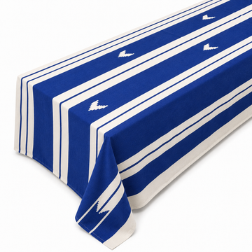 Toalha de Mesa Ikat Azul