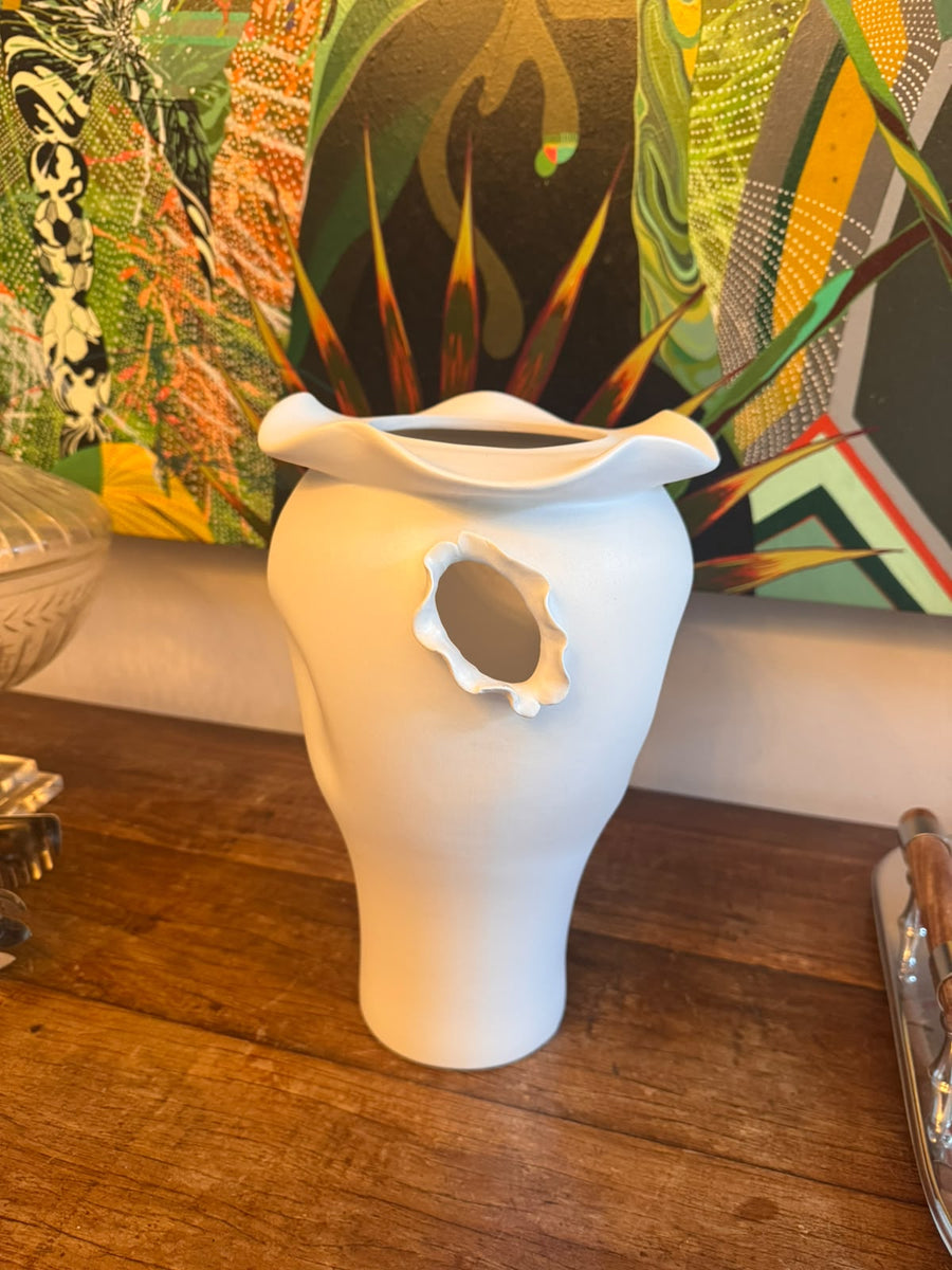 Vaso Atlas Blanc Branco com furo P