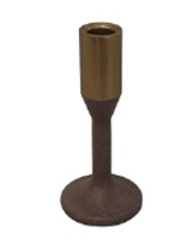 Castiçal de Resina Marrom e Dourado – 15 cm