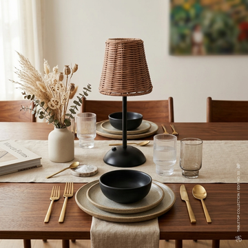 Luminária de Mesa Preta LED