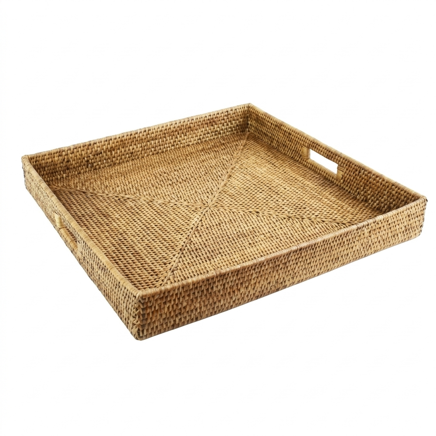 Bandeja Raya Quadrada em Rattan