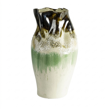 Vaso Mizube Degradê Bege e Verde- Pequeno