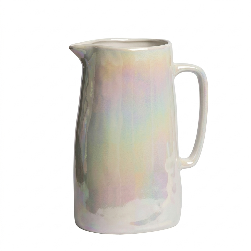 Jarra Opaline em Cerâmica Perolada
