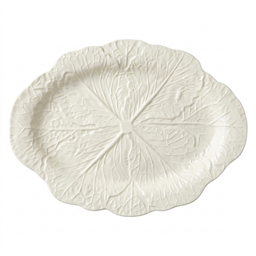 Travessa Oval Couve Branca G