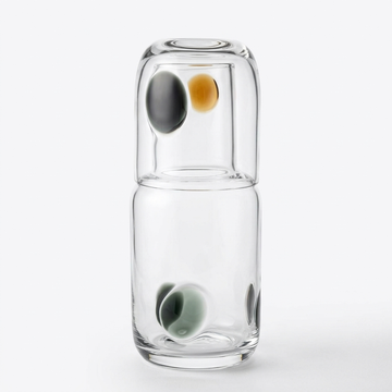 Moringa com Copo em Vidro Transparente – Design Contemporâneo