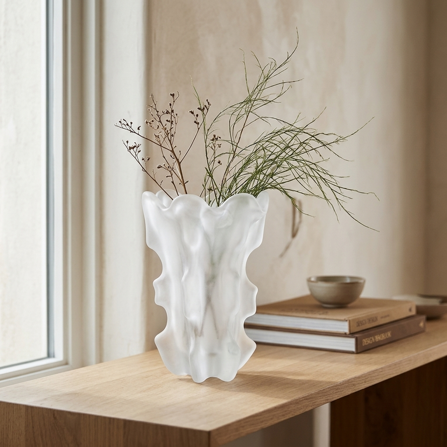 Vaso Escultural Orgânico Branco
